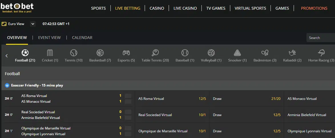 BetOBet Sports Games