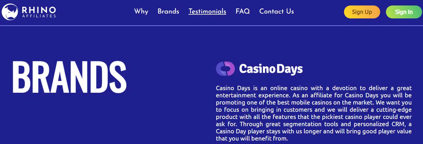 Casino Days Affiliate Program Casino Days Affiliate Program