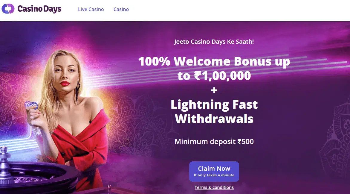 Casino Days User Interface Casino Days User Interface