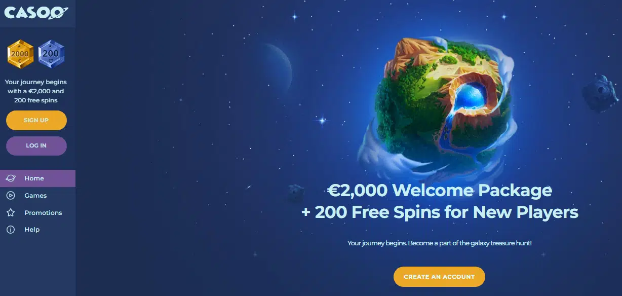 Casoo Casino User Interface Casoo Casino User Interface