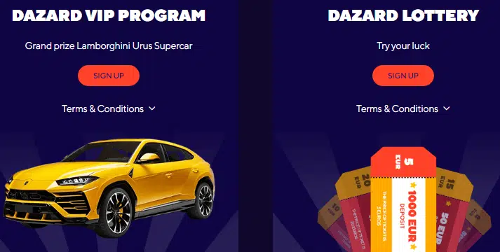 Dazard Lottery & VIP Program Dazard Lottery & VIP Program
