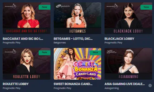 Kryptosino Live Casino Games