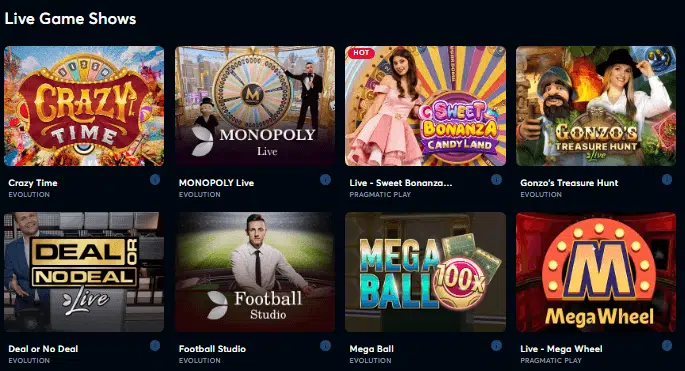 Live Game Shows by Livecasino.io Live Game Shows by Livecasino.io