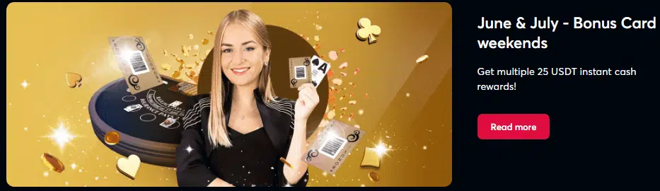 Livecasino.io June & July - Bonus Card Weekends Offer Livecasino.io June & July - Bonus Card Weekends Offer