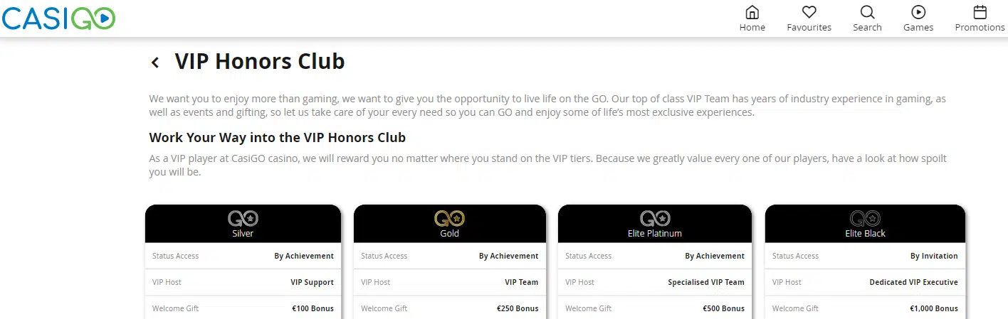 CasiGO Casino VIP Club CasiGO Casino VIP Club