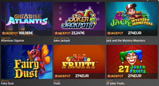 Casino Extra Jackpot Games