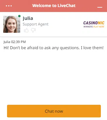 Casinonic Live Chat Support Casinonic Live Chat Support