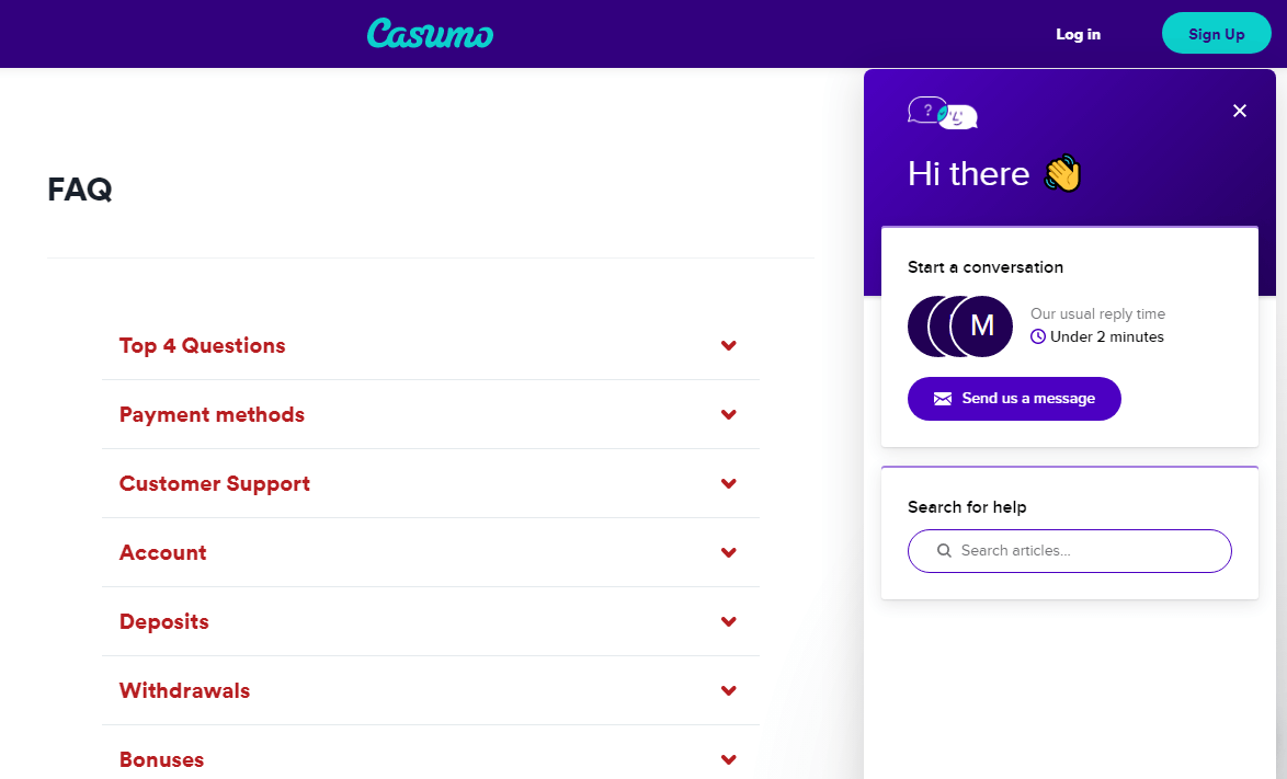 Casumo Customer Support