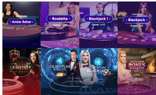 Casumo Live Casino Games