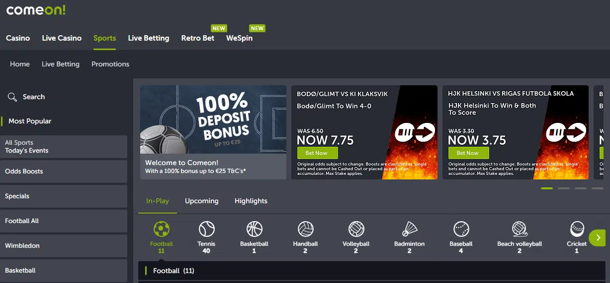 ComeOn Sports Games ComeOn Sports Games