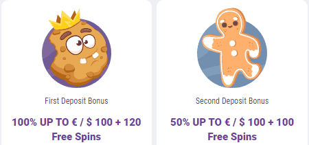 Cookie Casino Welcome Bonus Package