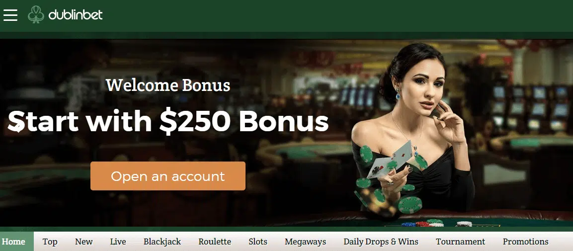 DublinBet Casino User Interface DublinBet Casino User Interface