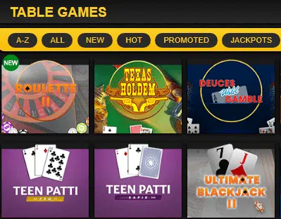 Empire777 Table Games