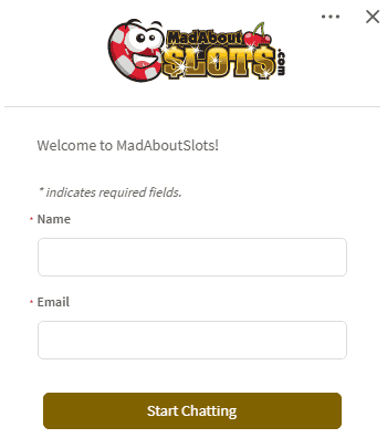 Mad About Slots Live Chat Support
