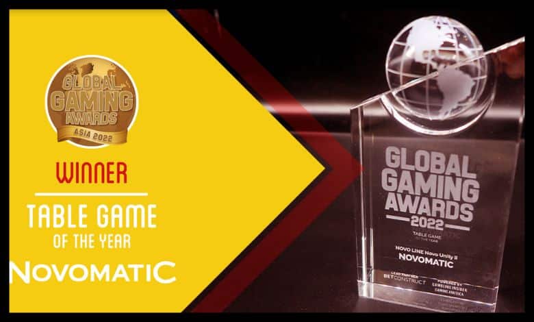 Global Gaming Awards 2022 Asia: Novomatic wins category “table game of the  year” - Casino - iGB