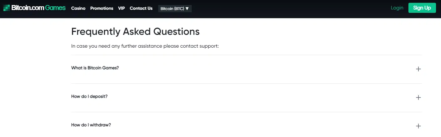 Bitcoin.com Games Customer Support Bitcoin.com Games Customer Support