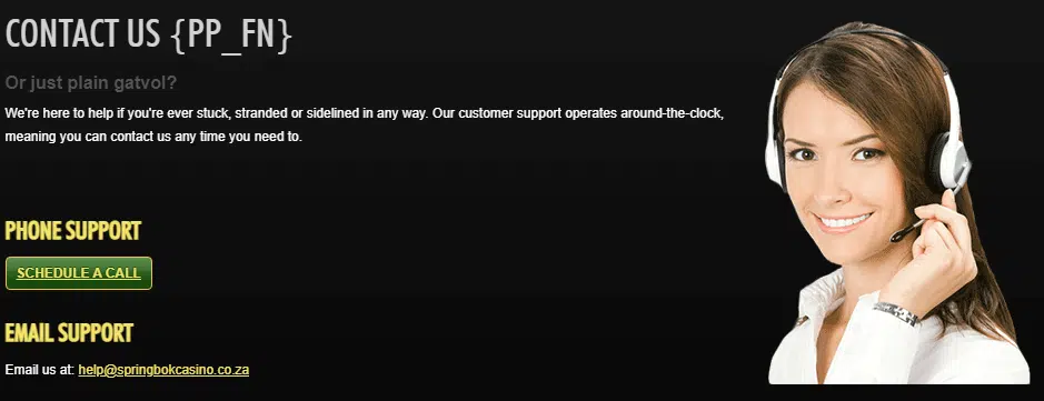 Springbok Casino Customer Support Springbok Casino Customer Support