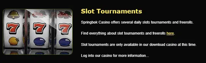 Springbok Casino Slot Tournaments Springbok Casino Slot Tournaments