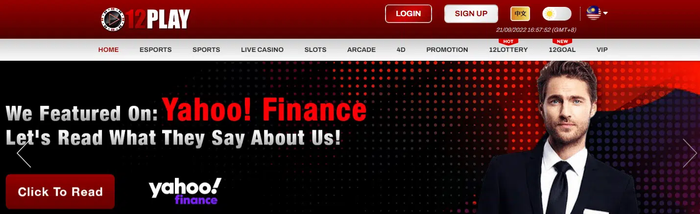 12Play Casino User Interface 12Play Casino User Interface