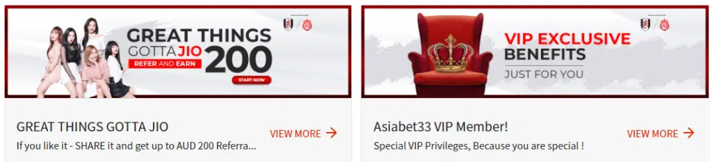 Asiabet33 Promos for Australian Players