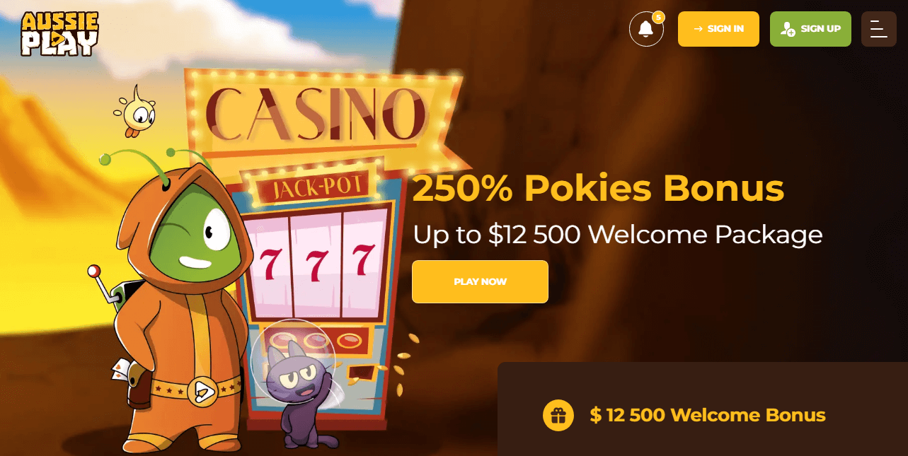 Aussie Play Casino User Interface