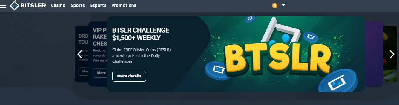 Bitsler User Interface