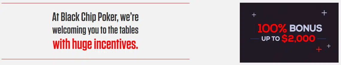 Black Chip Poker Welcome Bonus Black Chip Poker Welcome Bonus