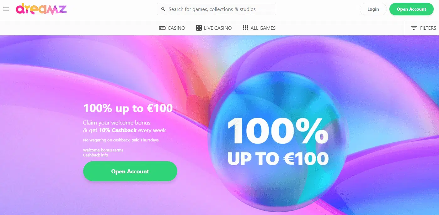 Dreamz Casino - Overview Dreamz Casino - Overview