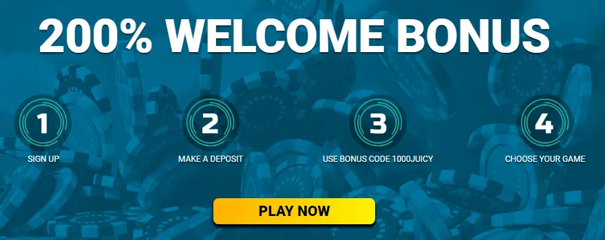 Juicy Stakes 200% Welcome Bonus Juicy Stakes 200% Welcome Bonus