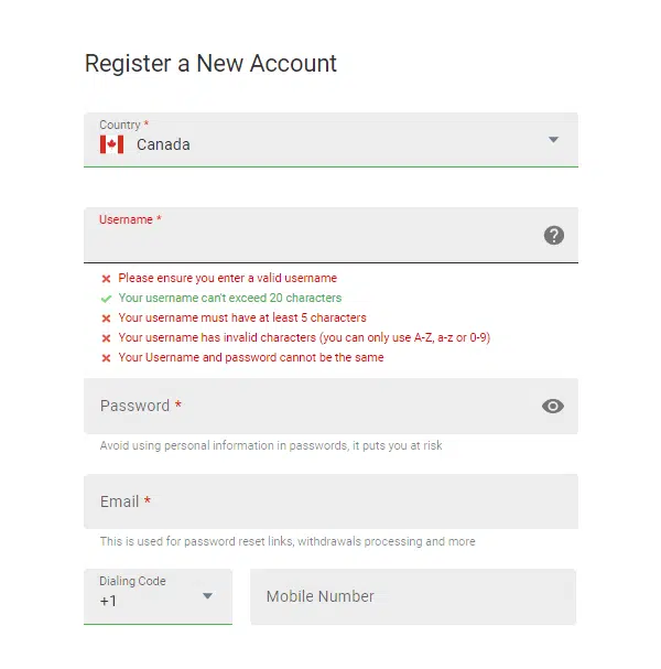 River Belle Casino - Signup Process River Belle Casino - Signup Process