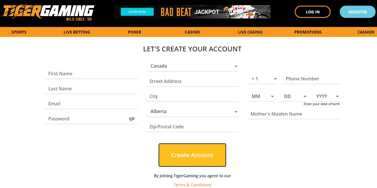 TigerGaming Sign Up Process TigerGaming Sign Up Process