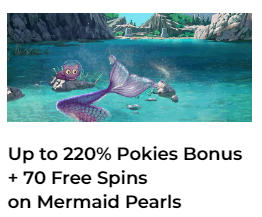 Up To 220% Pokies Bonus + 70 FS by Aussie Play Casino