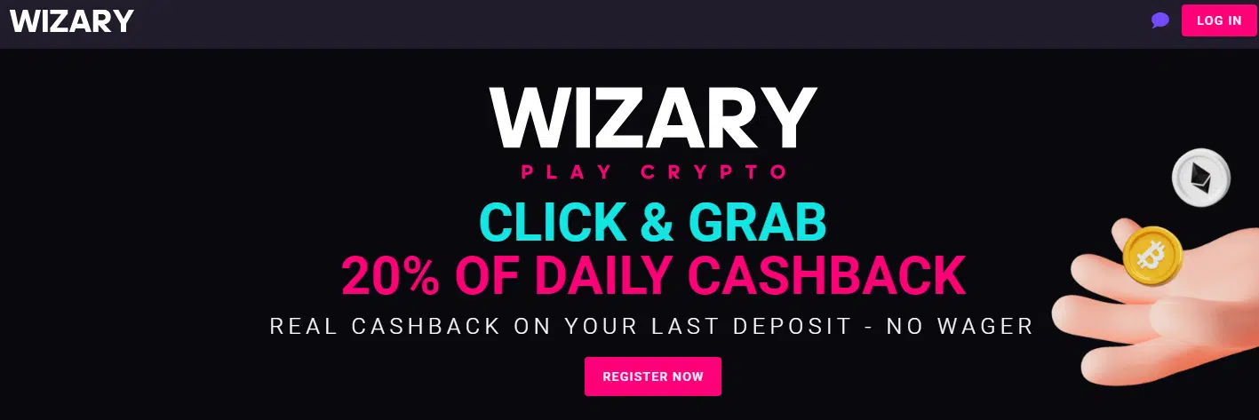 Wizary Casino User Interface Wizary Casino User Interface