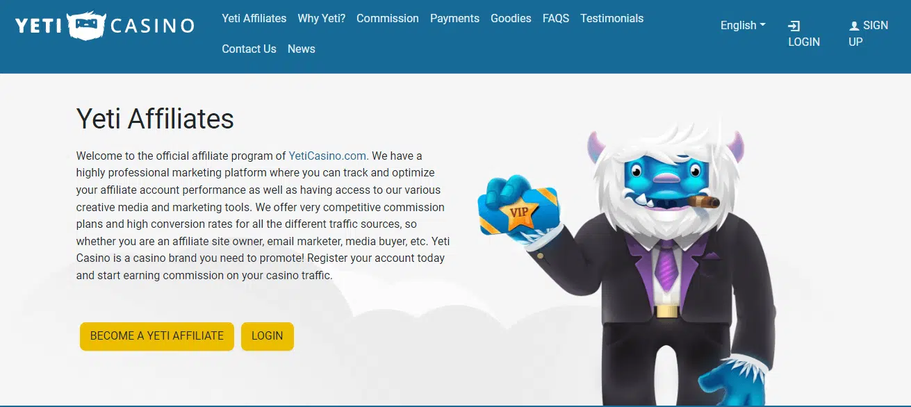 Yeti Casino Affiliate Program