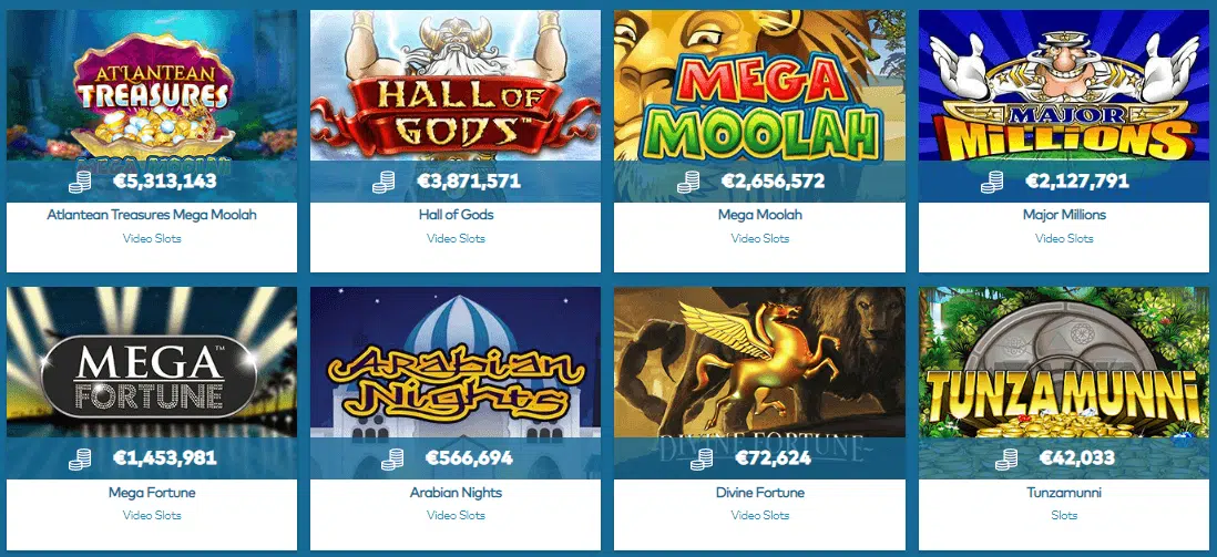 Yeti Casino Jackpot Games