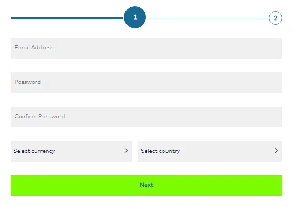 Yeti Casino SignUp Process