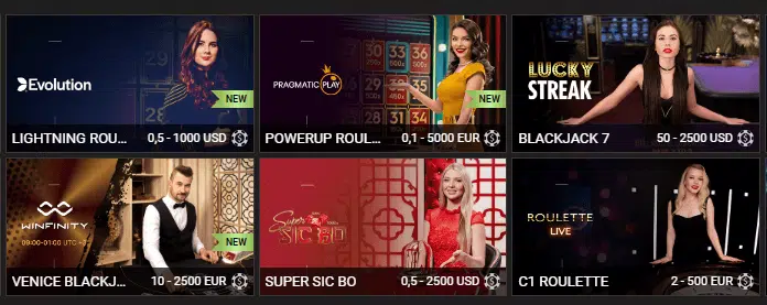 888Starz Live Casino Games