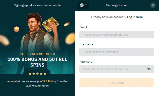 arcanebet Registration Process arcanebet Registration Process