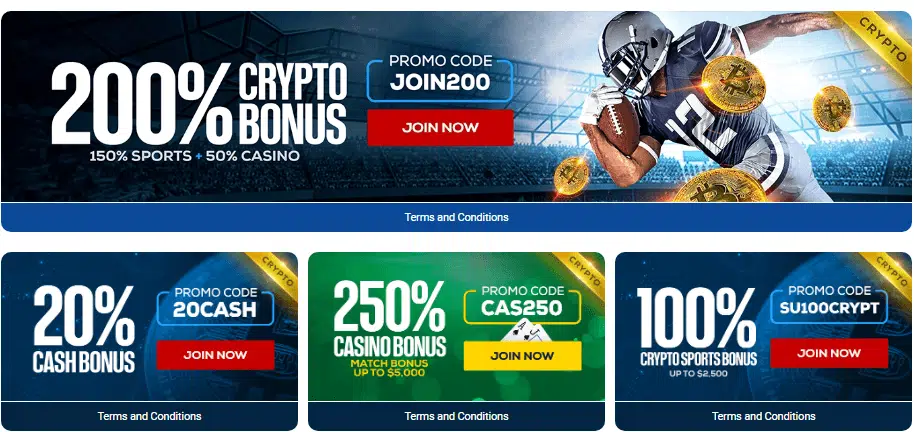 BetUS Crypto Sign-Up Bonuses