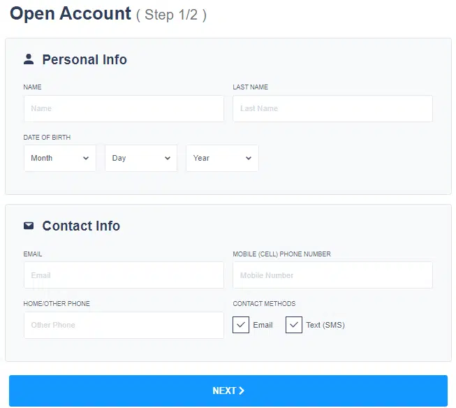 BetUS Signup Process