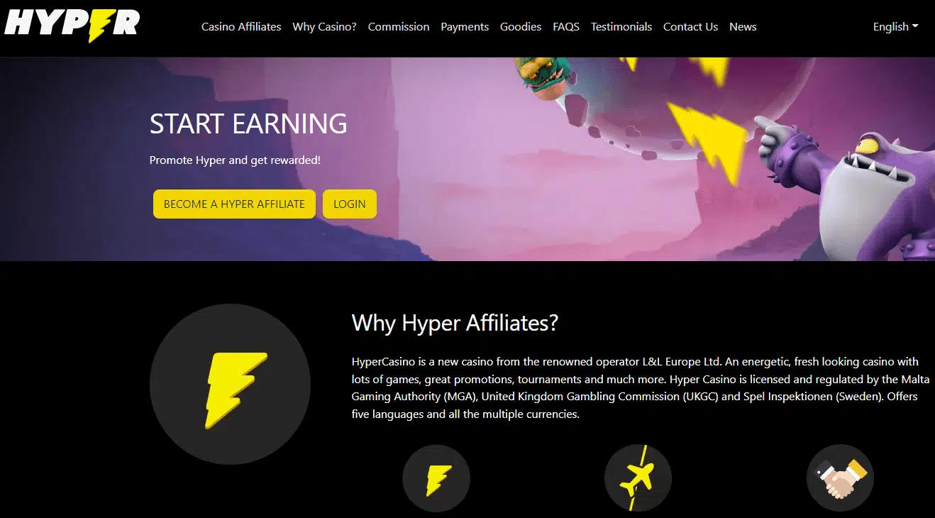 Hyper Casino Affiliate Program