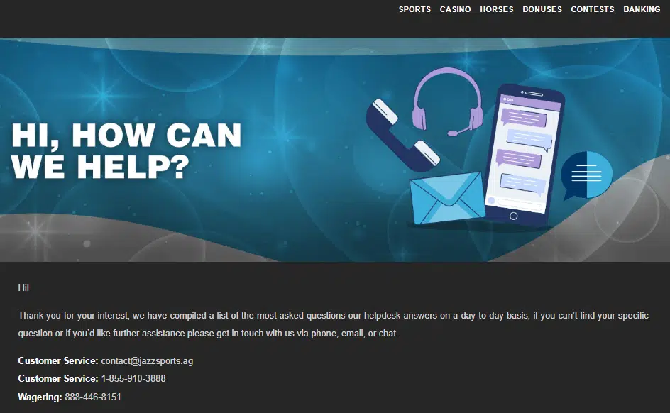 Jazz Sports Customer Support Jazz Sports Customer Support