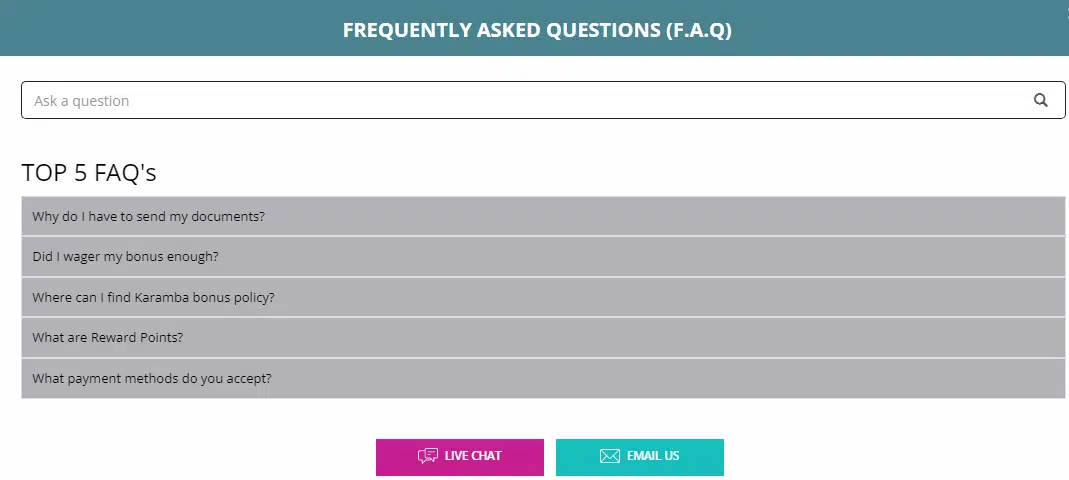 Karamba FAQ Support Karamba FAQ Support