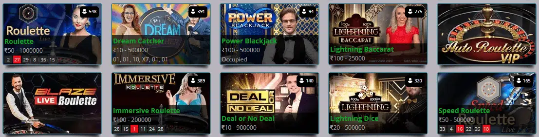 Karamba Live Casino Section Karamba Live Casino Section