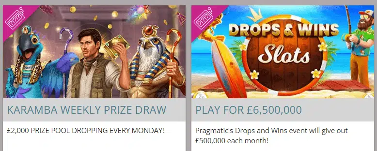 Karamba Weekly Prize Draw and Drops & Wins Slots Karamba Weekly Prize Draw and Drops & Wins Slots