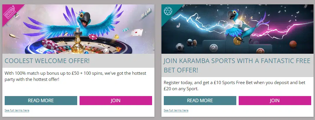 Karamba Welcome Offers Karamba Welcome Offers