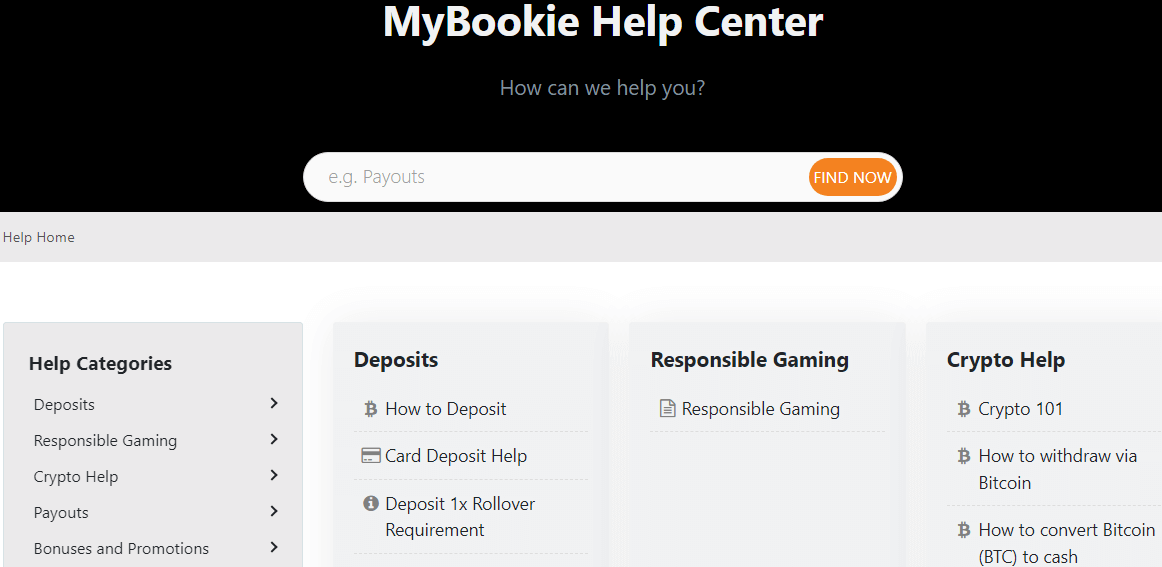 MyBookie.ag Help Center Support