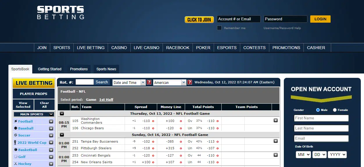 SportsBetting.ag Sports Games