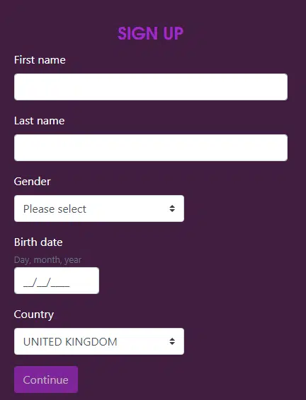 21Prive Casino Sign Up Process 