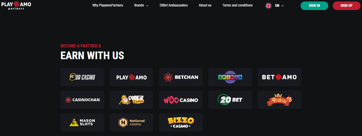 Avalon78 Casino Affiliate Program via PlayAmo Partners 
